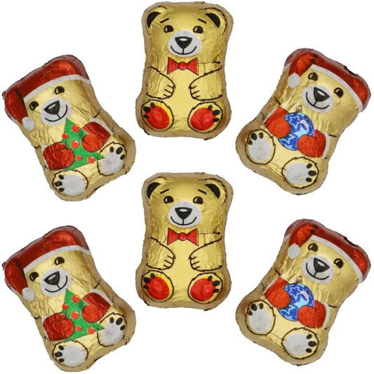 CLEARANCE - Christmas Golden Bears Chocolate With Creme Filling (200g)